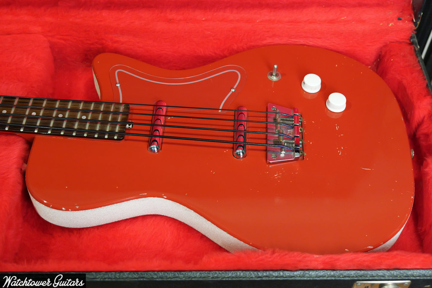 1998 Jerry Jones Neptune Short Scale Bass Red