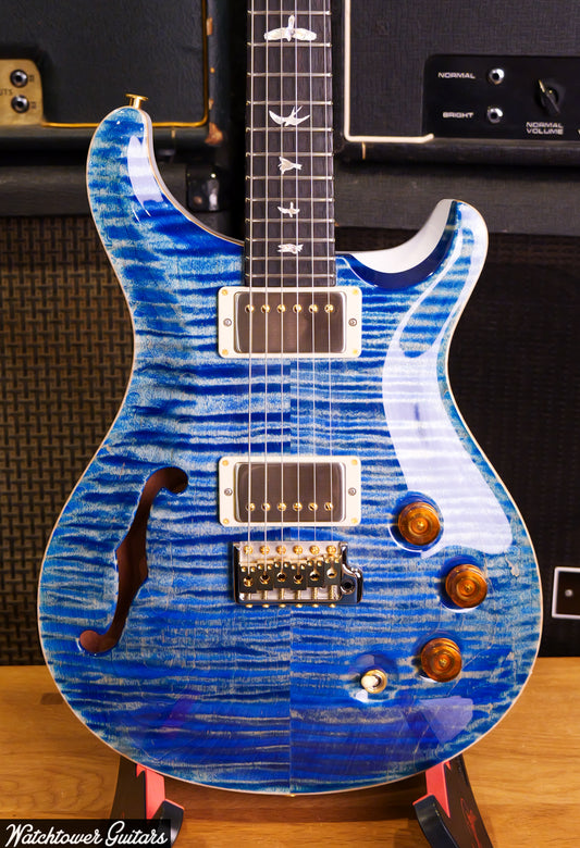 Paul Reed Smith PRS Semi Hollow 10 Top DGT Sprayer's Choice Faded Whale Blue & Pearl Metallic Back