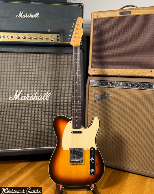 2013 Danocaster Single Cut Double Bound Sunburst Ron Ellis Pickups