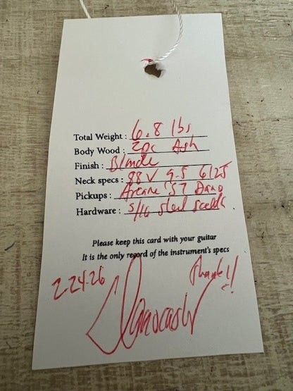 NEW Danocaster Single Cut Blonde