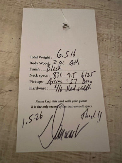 NEW Danocaster Single Cut - Black