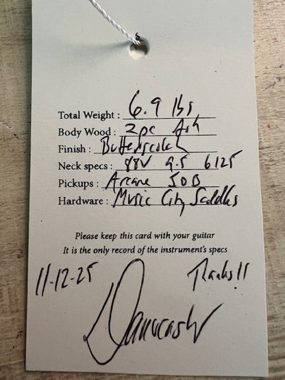 NEW Danocaster Single Cut Blackguard