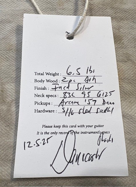 NEW Danocaster Single Cut - Inca Silver !