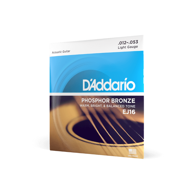 D'Addario 10-47 Light 12-String, Phosphor Bronze Acoustic Guitar Strings EJ38