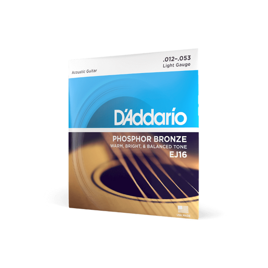 D'Addario 10-47 Light 12-String, Phosphor Bronze Acoustic Guitar Strings EJ38