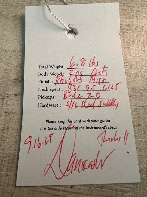 NEW Danocaster Single Cut Rhubarb Mist