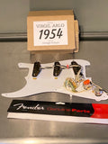 Virgil Arlo Model 1954 Strat Pickups, White covers wired in Fender Pickguard EJ style !