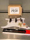 Virgil Arlo Model 1954 Strat Pickups, White covers wired in Fender Pickguard EJ style !