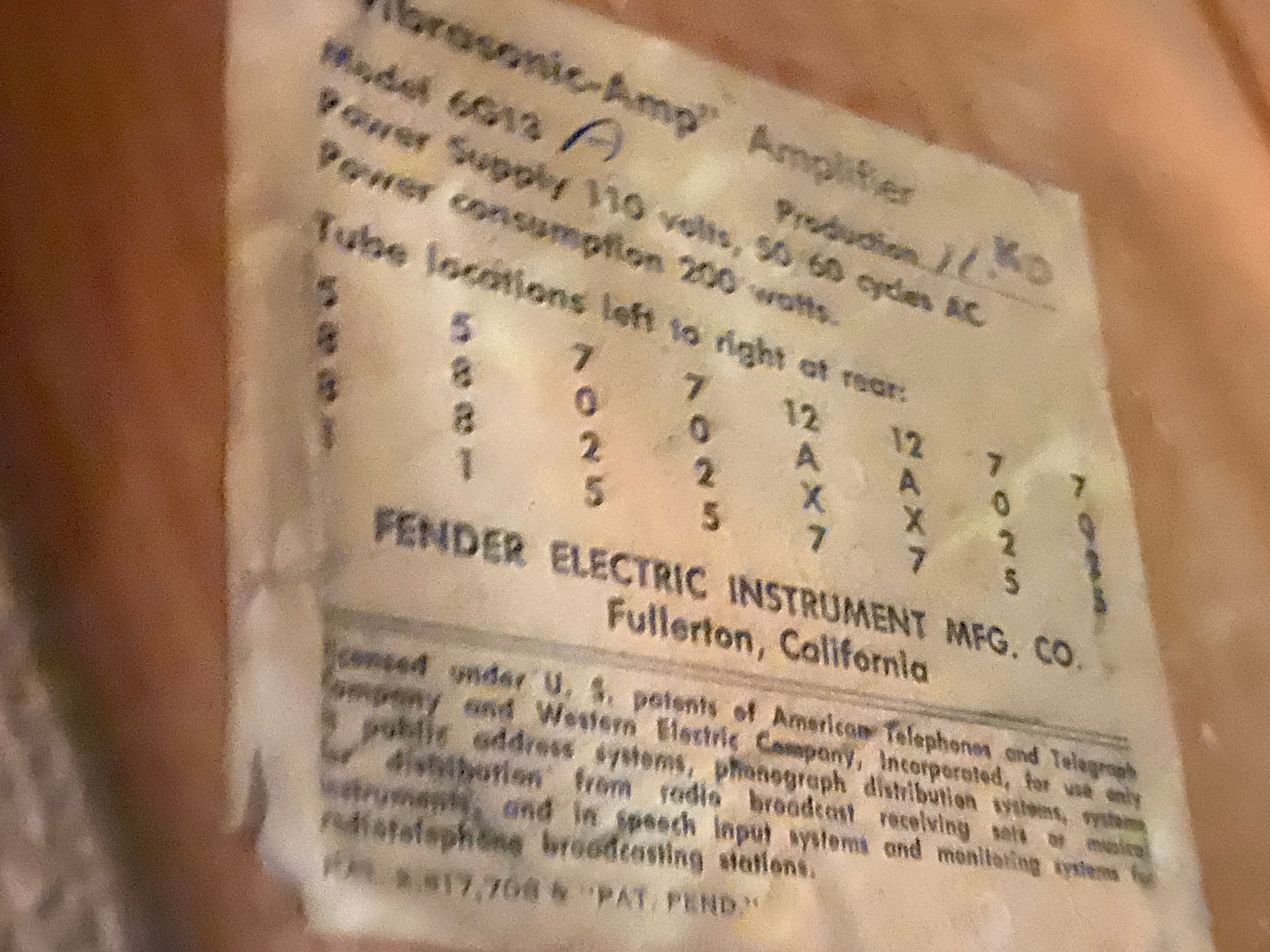 1961 Fender Vibrasonic