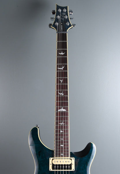 2020 PRS SE Custom 24 Poplar Burl Whale Blue