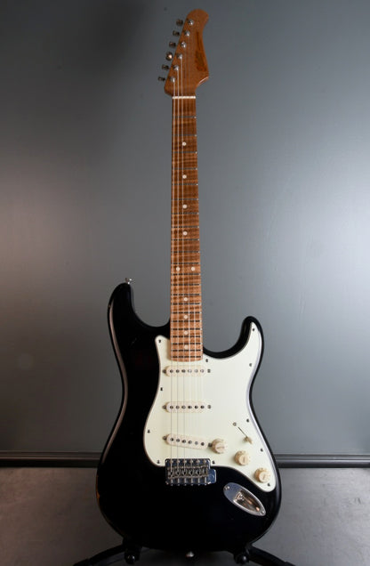 2017 Xotic XSC-1 Aged Black with Roasted Flame Maple Neck