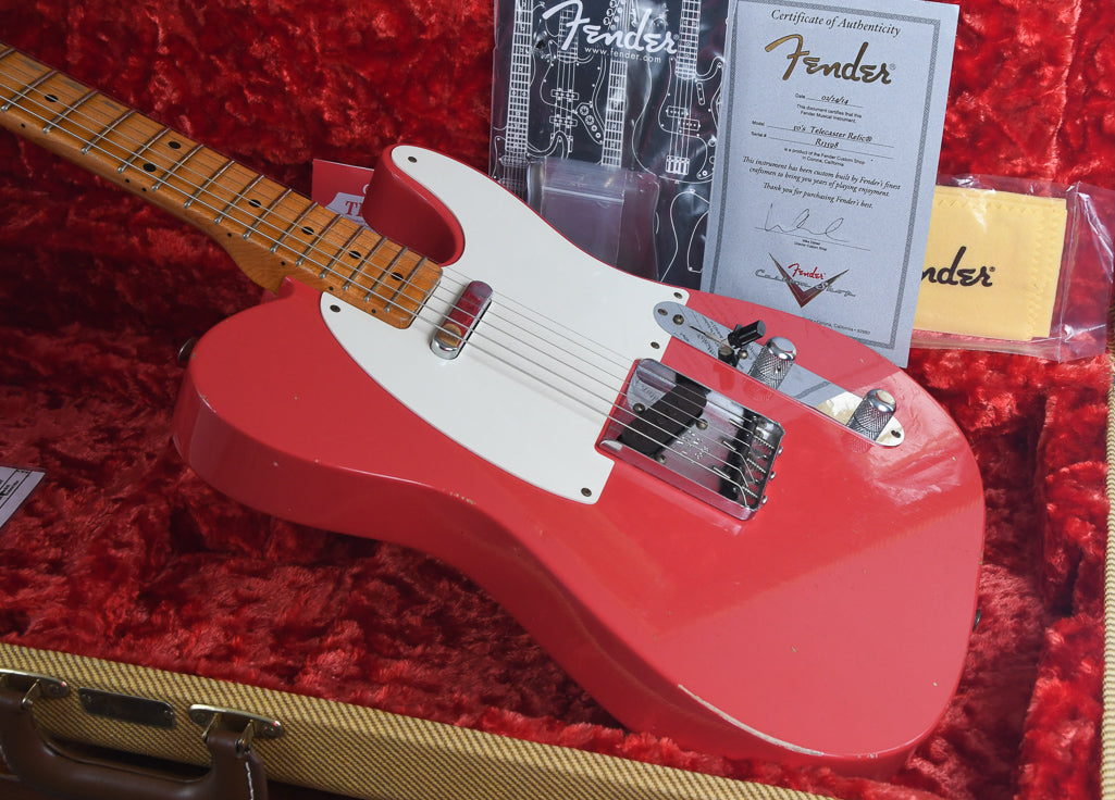 2014 Fender Custom Shop '50's Telecaster Relic Fiesta Red