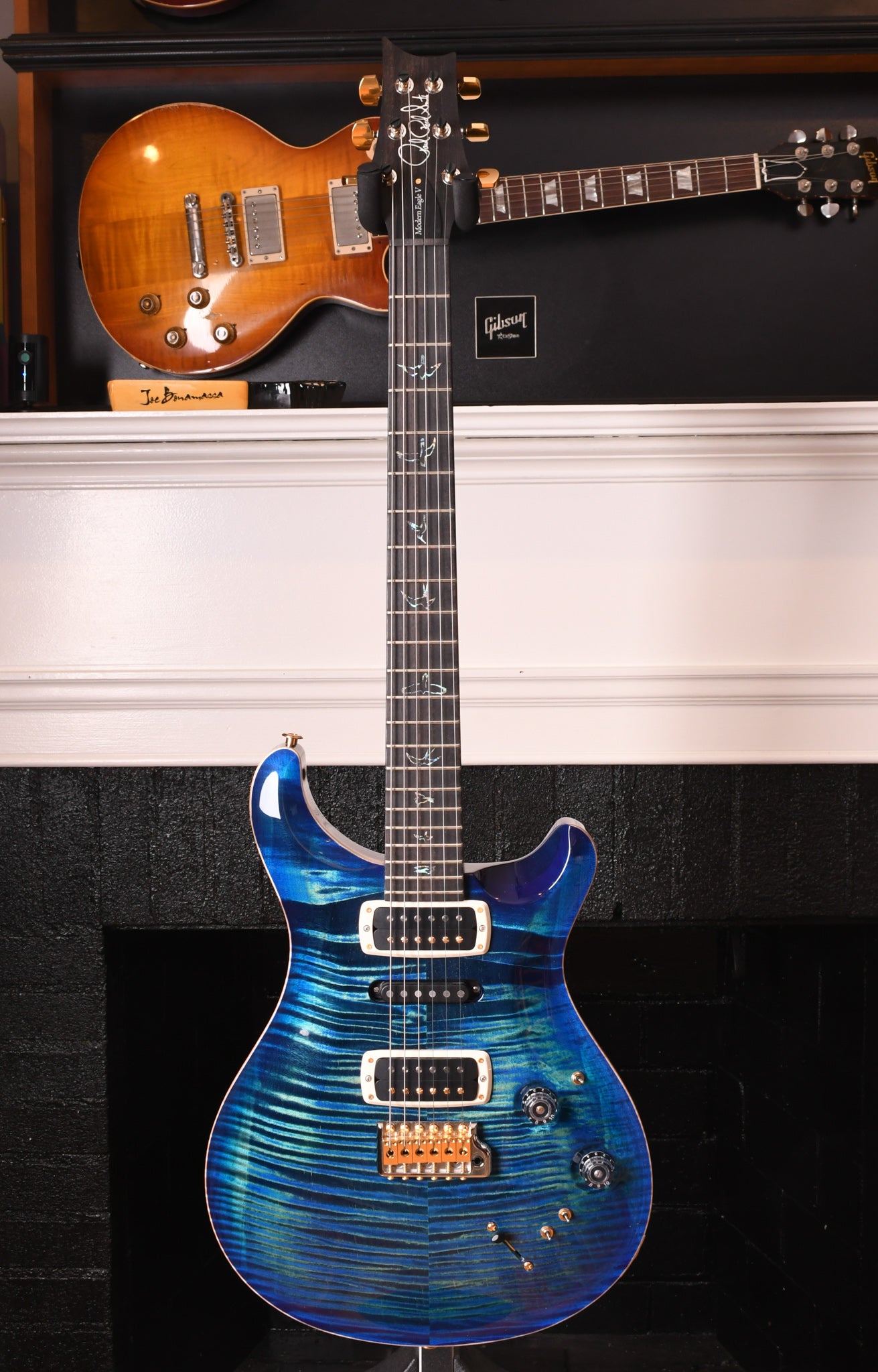 2022 Paul Reed Smith PRS Modern Eagle V *Wood Library* River Blue with Blue Burst Rosewood Neck