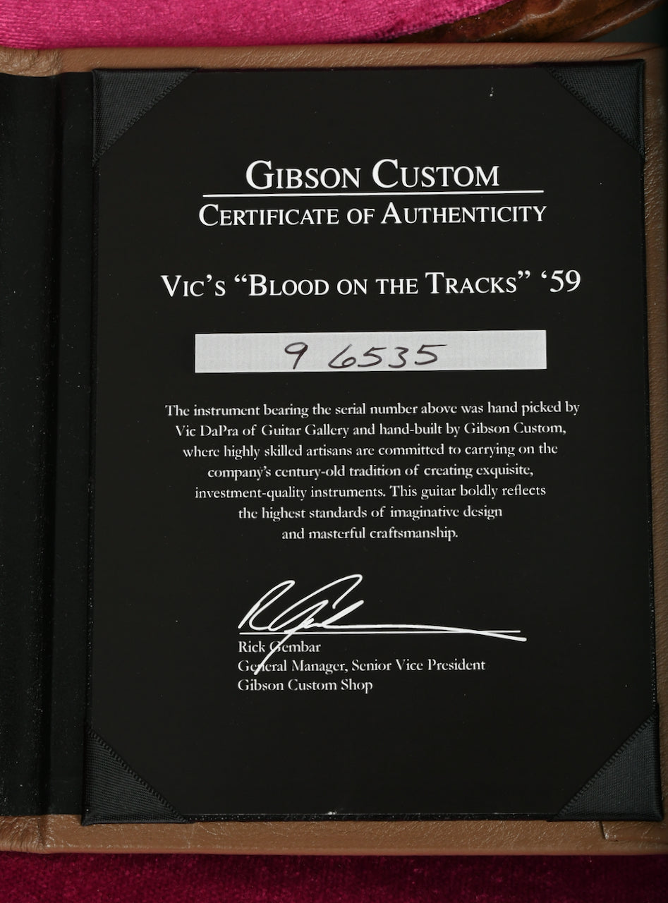 2016 Gibson 1959 Aged Les Paul Standard Reissue True Historic Vic DaPra "Blood on the Tracks"