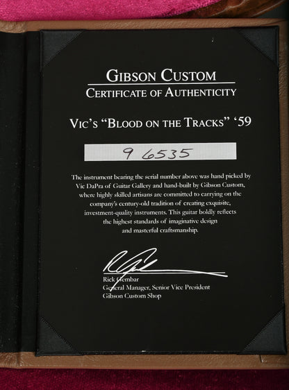 2016 Gibson 1959 Aged Les Paul Standard Reissue True Historic Vic DaPra "Blood on the Tracks"