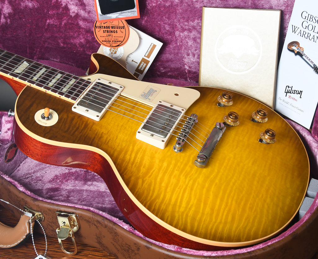 2019 Gibson 60th Anniversary Les Paul 1959 R9 Reissue Green Lemon Fade OHSC
