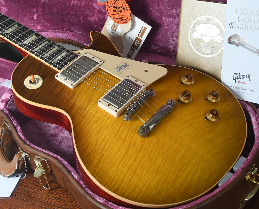 2019 Gibson 60th Anniversary Les Paul 1959 R9 Reissue Green Lemon Fade OHSC