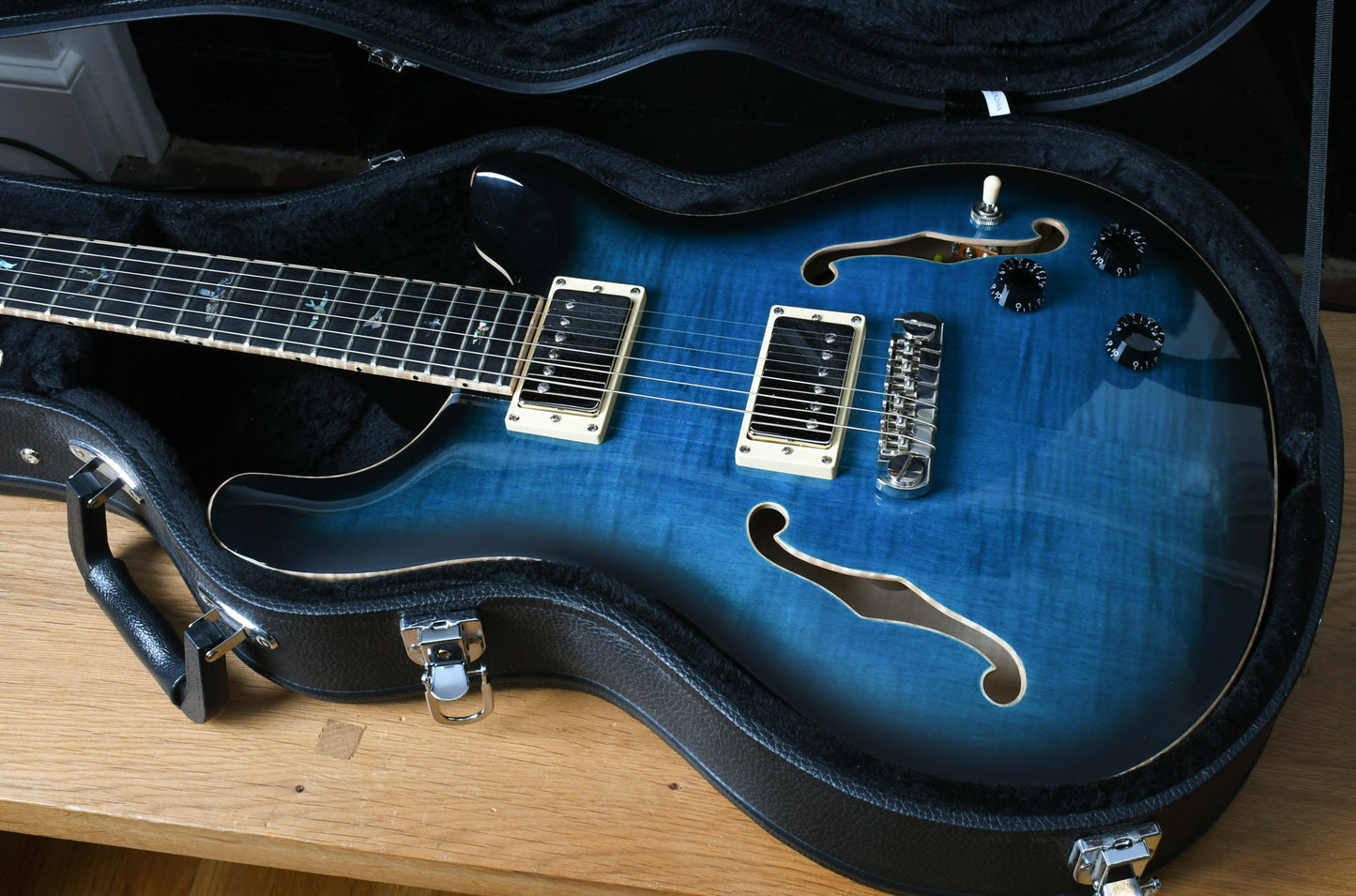 2021 Paul Reed Smith PRS SE Hollowbody II Piezo Peacock Blue Burst