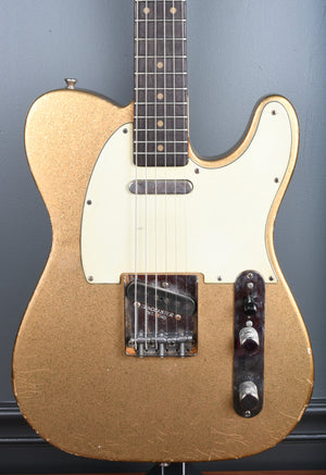 Danocaster Gold Sparkle Single Cut, Celantano Hybrid Tele pickups!
