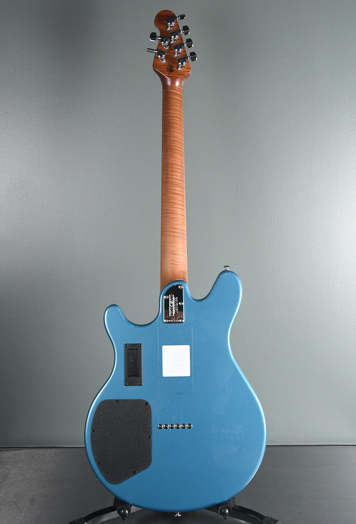 2019 Ernie Ball Music Man James Valentine Signature Guitar, Roasted Maple Neck. Toluca Blue