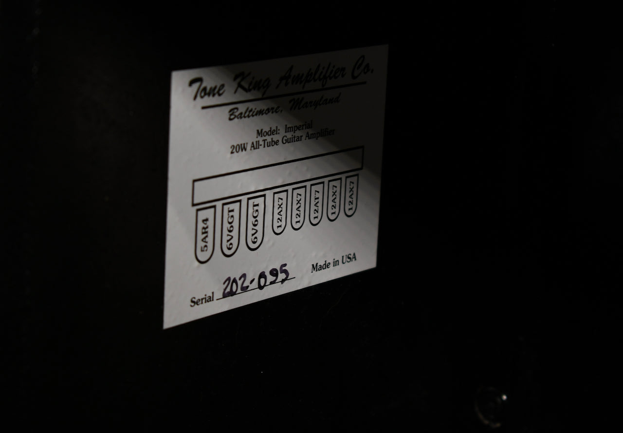 2013 Tone King Imperial 20th Anniversary Black Tolex