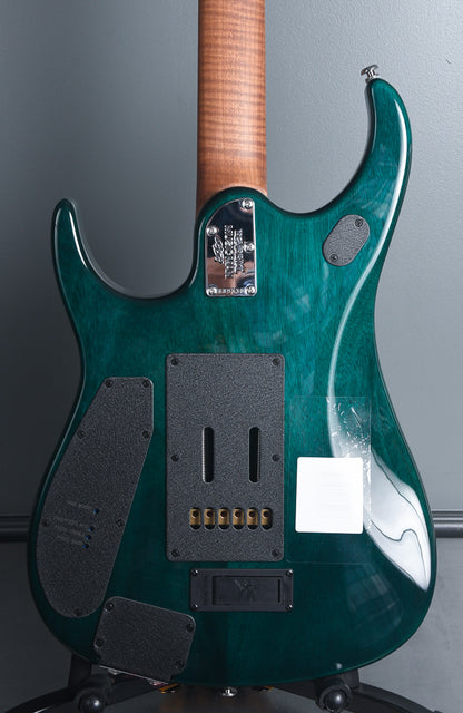 2019 Ernie Ball Music Man BFR John Petrucci JP15 Teal Quilt Ball Family Reserve!
