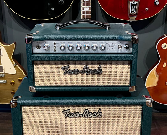 Two Rock Studio Signature Head & 1x12 Closed Back Cabinet British Racing Green/Cane Tolex