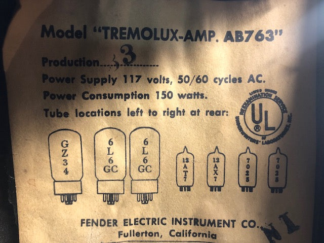 1964 Fender Tremolux Head