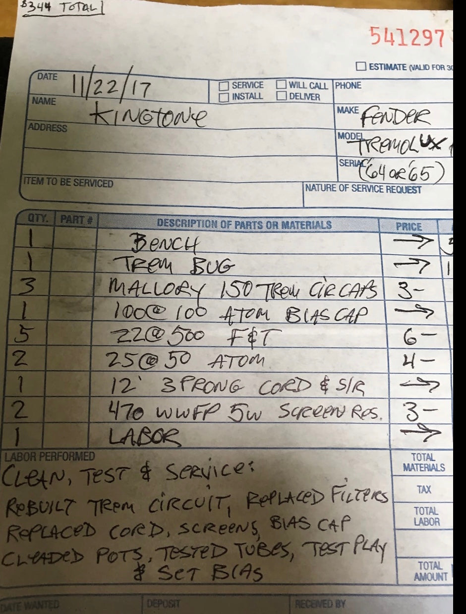 1964 Fender Tremolux Head