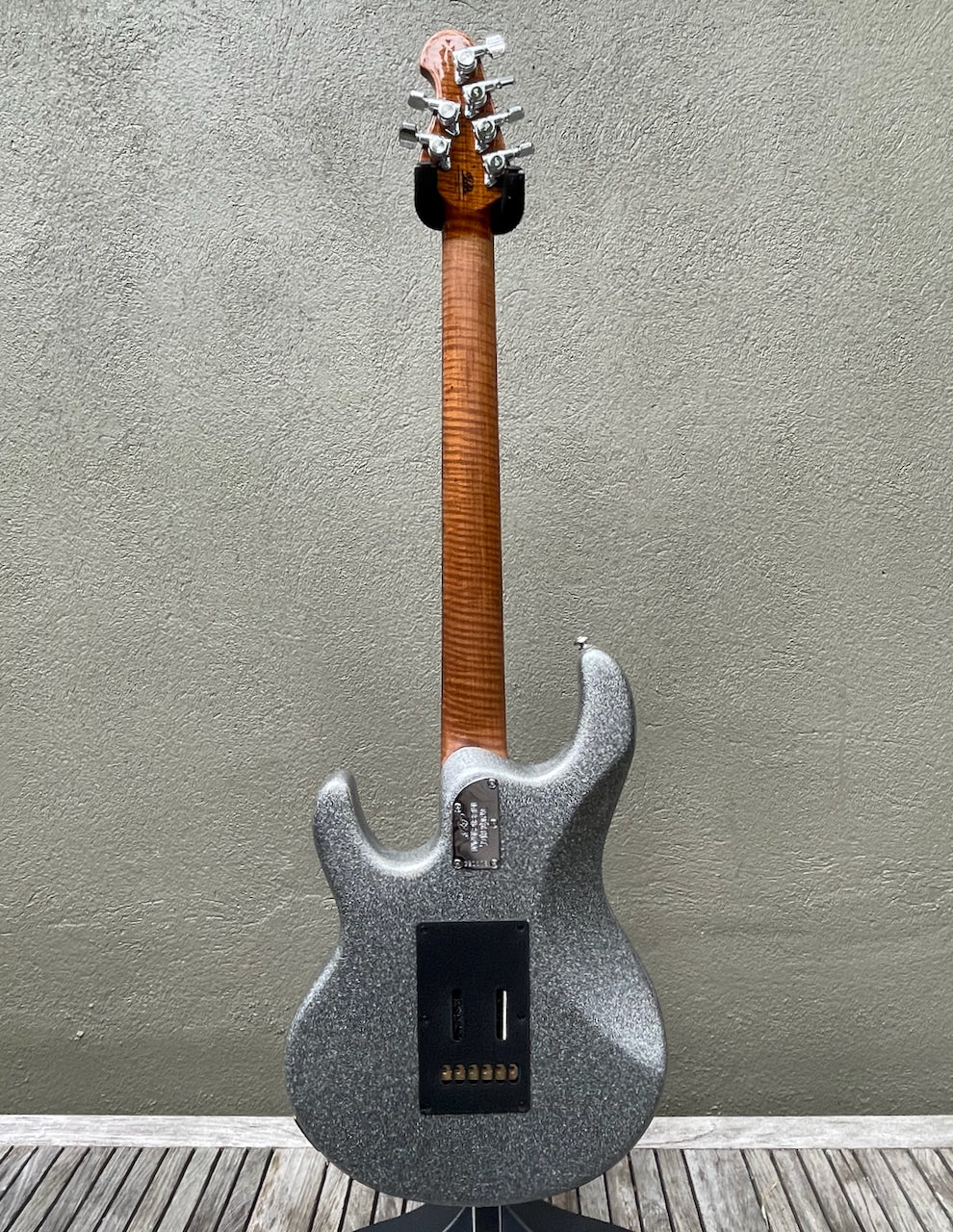 2020 Ernie Ball Music Man BFR Silhouette Silver Flake Sparkle DEMO