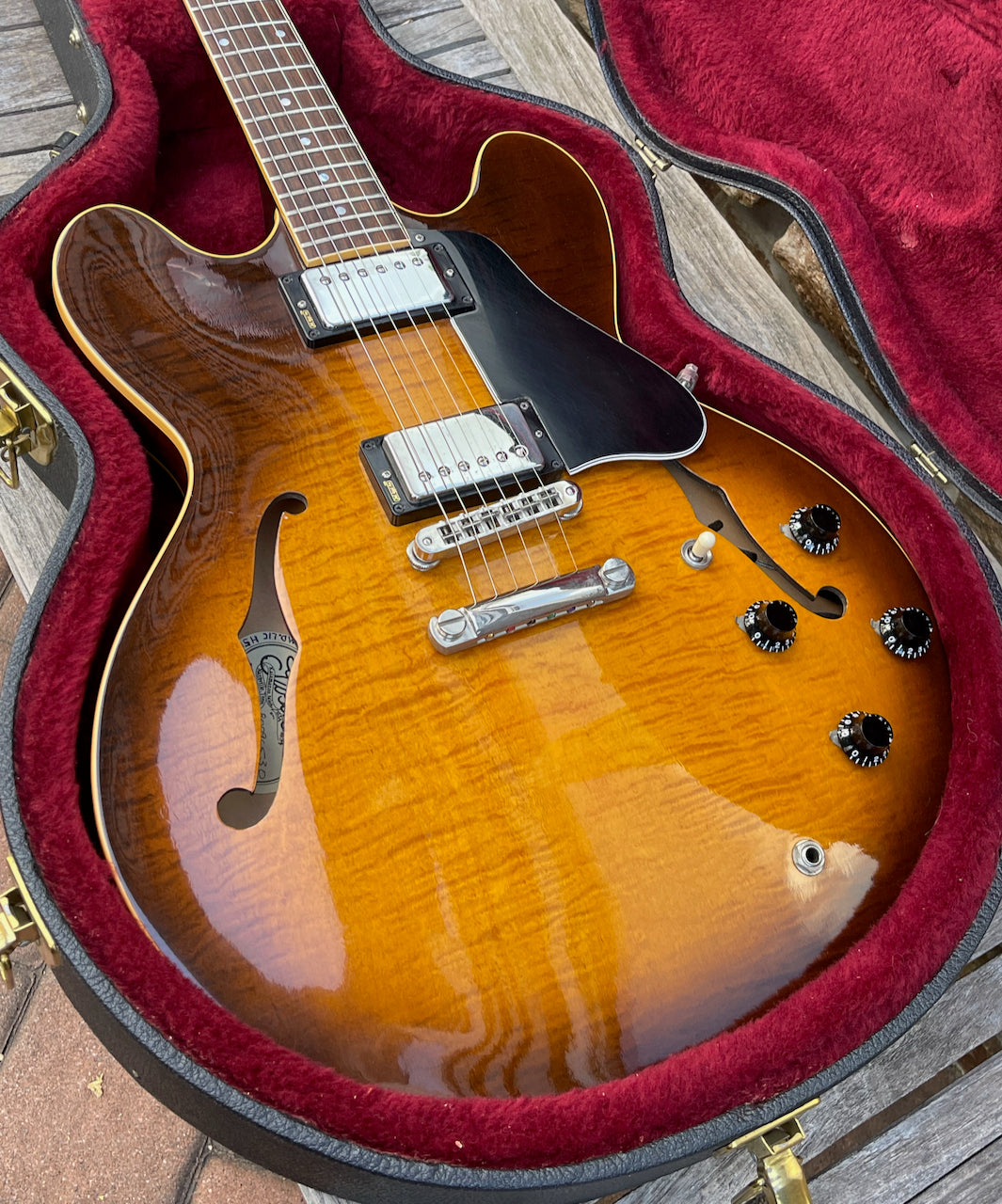 1986 Gibson Custom Shop ES-335 Tim Shaw Humbuckers Sunburst