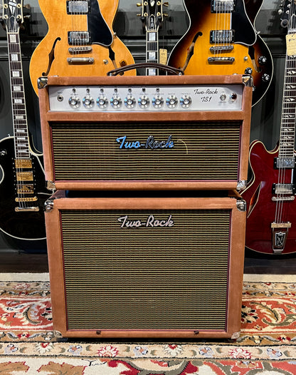 Two Rock TS-1 50 Watt Head & 1x12 Closed Back Set Tobacco Suede & Oxblood/Stripe Grill