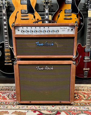 Two Rock TS-1 50 Watt Head & 1x12 Closed Back Set Tobacco Suede & Oxblood/Stripe Grill