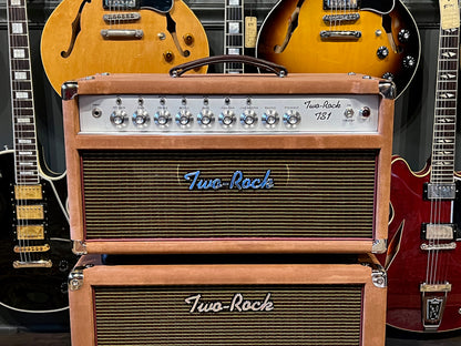 Two Rock TS-1 50 Watt Head & 1x12 Closed Back Set Tobacco Suede & Oxblood/Stripe Grill