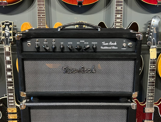 Two Rock Traditional Clean 100/50 Head Black Suede with Modern Silver Grill & 2x12 Cabinet