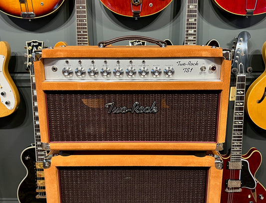 Two Rock TS-1 100/50 Watt Head & 2x12 Set Golden Brown Suede & Oxblood Grill