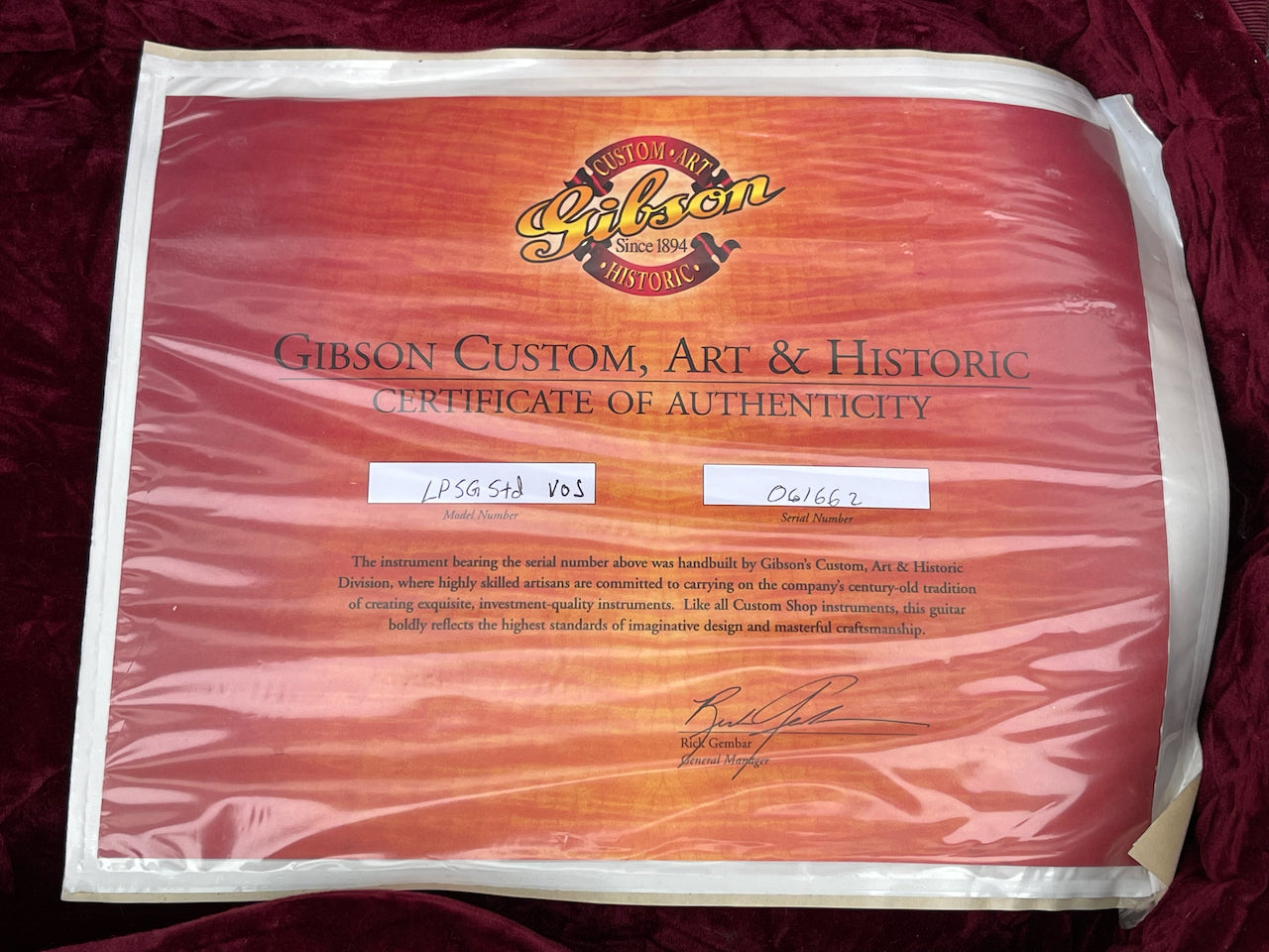 2006 Gibson Historic 1961 SG Vintage Cherry