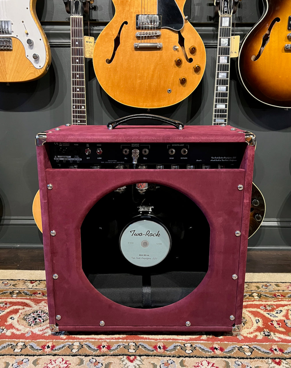 Two Rock Traditional Clean 100/50 1x12 Combo Burgundy Suede with Cane Grill