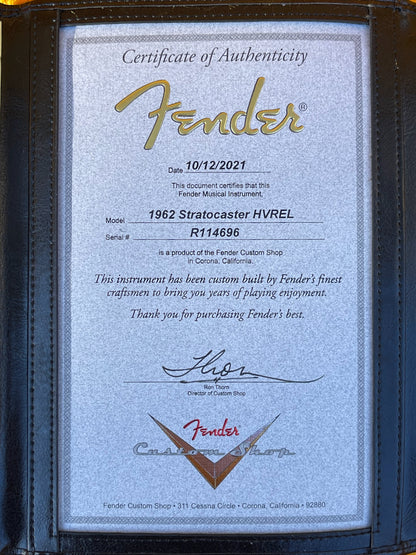 2021 Fender Custom Shop '62 Stratocaster Heavy Relic Aztec Gold