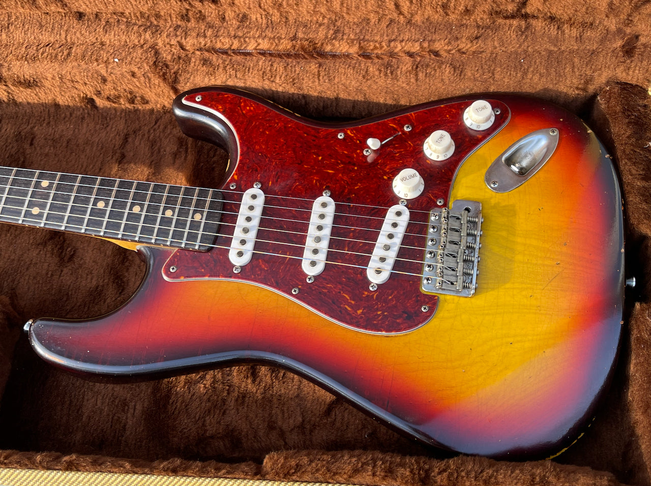 2021 Nacho Contour Body Sunburst Tortoise pickguard #2266