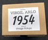 Virgil Arlo Model 1954 Strat Pickups, White covers wired in Fender Pickguard EJ style !