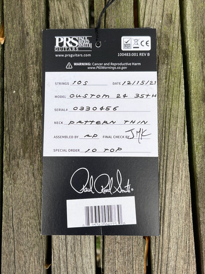 Paul Reed Smith PRS Custom 24 35th Anniversary 10 Top Violet Blue Burst