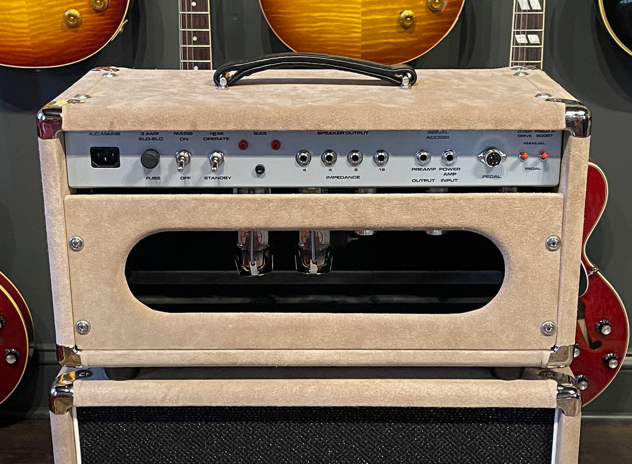 Amplified Nation Bombshell Overdrive 50 Watt Head & 1x12 Cabinet Dogwood Suede/Black Sparkle