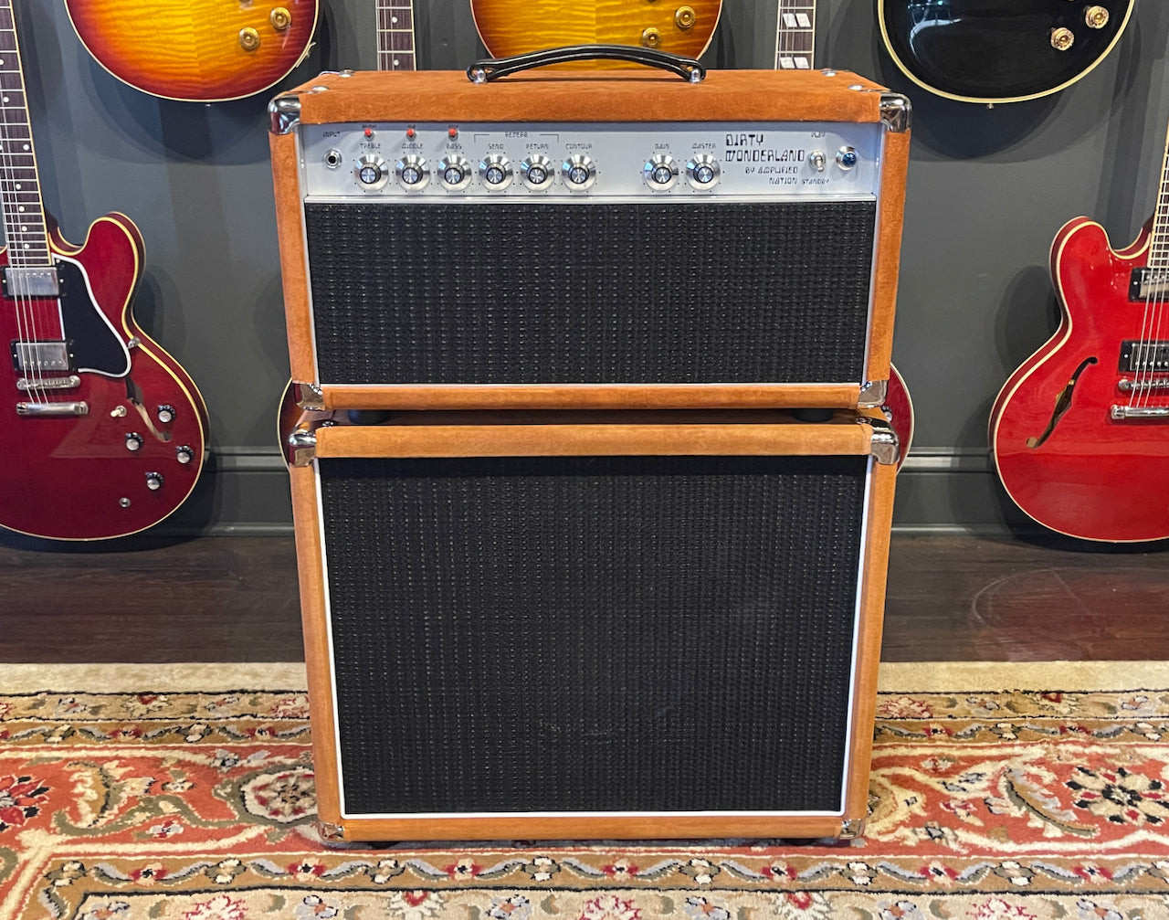 Amplified Nation Dirty Wonderland 50 Watt Head & 1x12 Cabinet Golden Brown Suede/Black