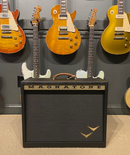 Magnatone Panoramic Stereo 2x10 Combo *Custom Color* Black Tolex with Black Cane Grill