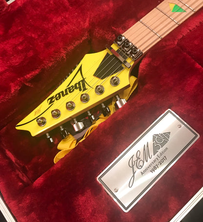2017 Ibanez Steve Vai JEM777 30th Anniversary Desert Sun Yellow OHSC