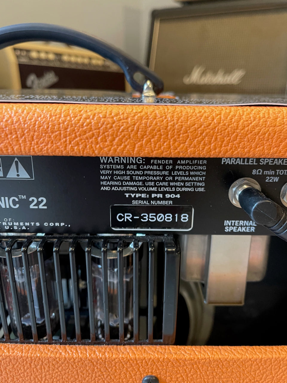 2013 Fender SuperSonic 22 FSR Limited Edition Orange/Black Tolex