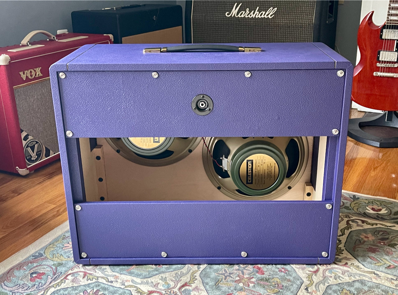 Germino Lead 55 LV Master Volume with Matching 2x12 Cabinet Purple Tolex