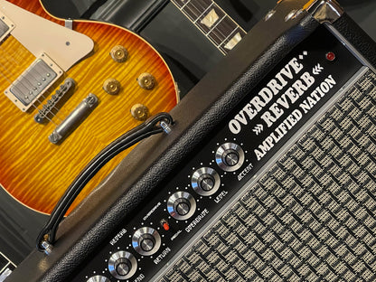 Amplified Nation Overdrive Reverb 50 Watt Head & 1x12 Cabinet Black Tolex/Marshall Check