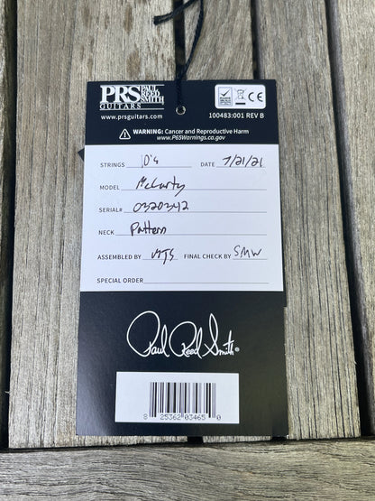 Paul Reed Smith PRS McCarty McCarty Tobacco Burst